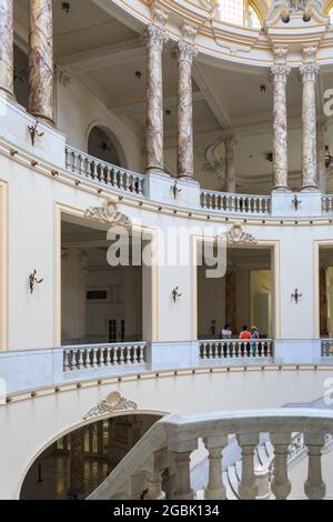 The Gran Teatro de La Habana Alicia Alonso, home of the Cuban National Ballet and concert venue, Interior hall, Havana, Cuba Stock Photo