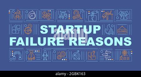 Startup problems word concepts banner Stock Vector