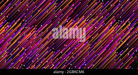 Flying meteorites background. Diagonal dynamic banner lines. Speed poster element. Vector illustration Stock Vector