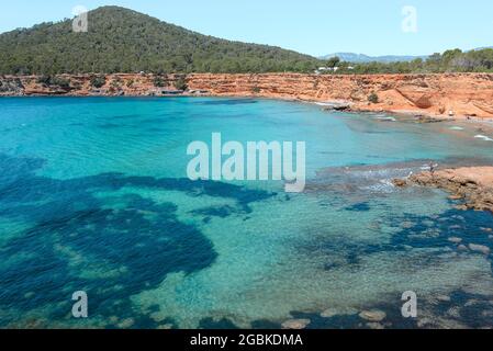 Sa Caleta beach, Ibiza island in Spain Stock Photo
