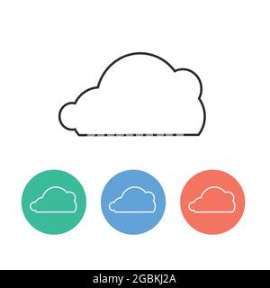 White clouds on blue sky with long shadow. Stock Stock Vector