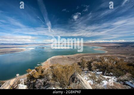 The Mono Basin of California with Mono Lake at its centre, is a landscape of unique aesthetic appeal and scientific interest. A National Scenic Area. Stock Photo