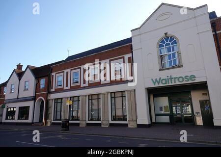 BILLERICAY, UNITED KINGDOM - Jun 13, 2021: A Waitrose supermarket store on the High Street, Billericay, Essex, UK Stock Photo