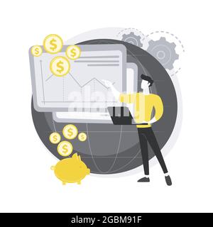 Financial adviser abstract concept vector illustration. Stock Vector