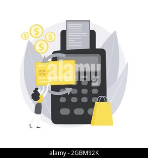 Payment processing abstract concept vector illustration. Stock Vector