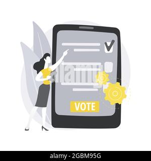 Electronic voting abstract concept vector illustration Stock Vector ...