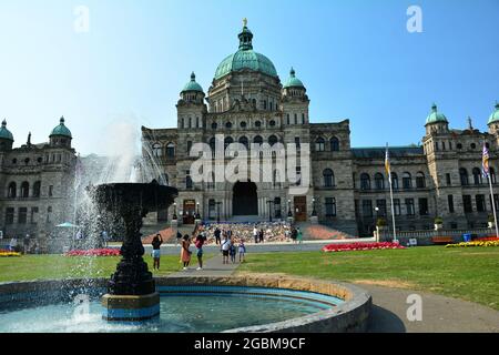 Parliament buildings in Victoria BC, Canada. Stock Photo