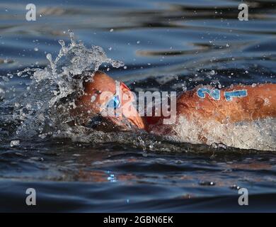 Marc Antoine Olivier of France competes in the swimming 800m Freestyle ...