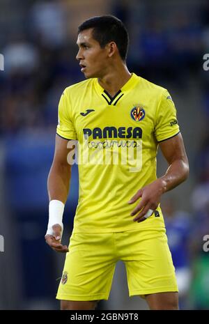 Leicester, England, 4th August 2021.  Aissa Mandi of Villarreal during the Pre Season Friendly match at the King Power Stadium, Leicester. Picture credit should read: Darren Staples / Sportimage Stock Photo