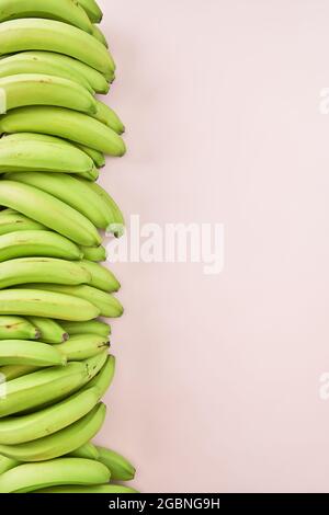 Bananas on pink background Stock Photo