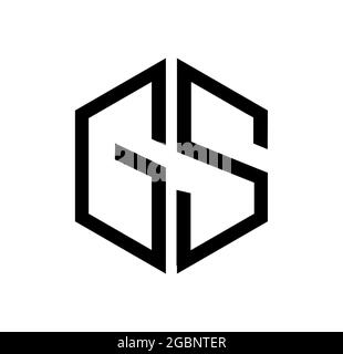 A vector Illustration of GS Monogram Initial Logo Stock Vector