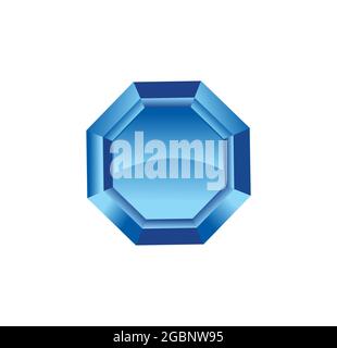 A vector Illustration of Diamond Blue Vector Sign Stock Vector