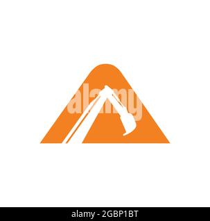A Vector Illustration of Construction Monogram Logo Initial Letter A Stock Vector
