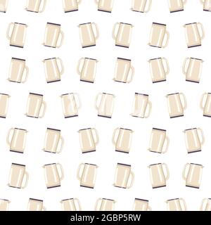 Seamless pattern with electric kettle Stock Vector