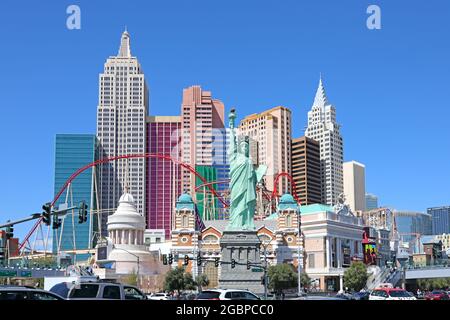 geography / travel, USA, Nevada, Las Vegas, New York New York, casino and motel, Strip, ADDITIONAL-RIGHTS-CLEARANCE-INFO-NOT-AVAILABLE Stock Photo