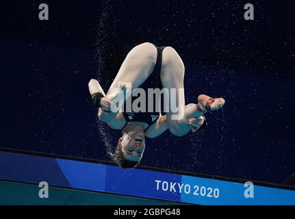 Great Britain's Andrea Spendolini-Sirieix in the Women's 10m Platform Final at Tokyo Aquatics Centre on the thirteenth day of the Tokyo 2020 Olympic Games in Japan. Picture date: Thursday August 5, 2021. Stock Photo