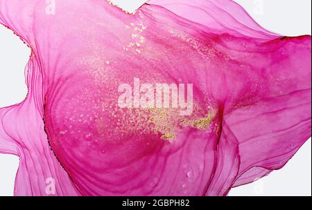 Alcohol ink colors translucent. Abstract multicolored marble texture background. Design wrapping paper, wallpaper. Mixing acrylic paints. Modern fluid Stock Photo