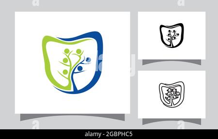 A Vector ILlustration of Dental Illustration Vector Sign Stock Vector