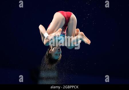 Chen Yuxi of China in action in the Women's 10m Platform Final during the Diving at the Tokyo Aquatics Centre on the thirteenth day of the Tokyo 2020 Olympic Games in Japan. Picture date: Thursday August 5, 2021. Stock Photo