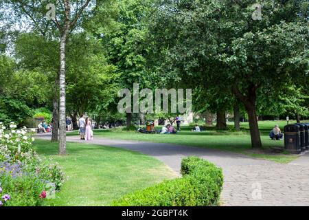 Deans Park Alongside York Cathderal in York, UK Stock Photo