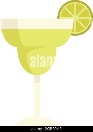 Tequila cocktail icon. Flat illustration of tequila cocktail vector icon isolated on white background Stock Vector