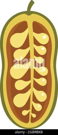 Jackfruit icon. Flat illustration of jackfruit vector icon isolated on white background Stock Vector