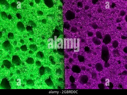 Multicolored sponge texture background close-up surface Stock Photo