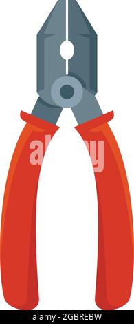 Technical electric pliers icon. Flat illustration of technical electric pliers vector icon isolated on white background Stock Vector