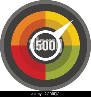Customer credit score icon. Flat illustration of customer credit score vector icon isolated on white background Stock Vector