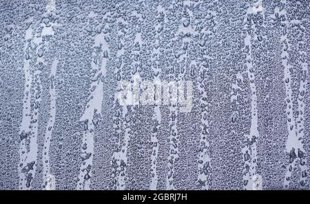 Water drops on the glass as background. Autumn background. Stock Photo