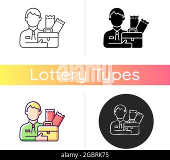 Lottery agent icon Stock Vector