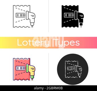 Lottery ticket scanner icon Stock Vector