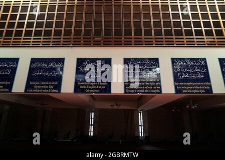 LISBON, PORTUGAL - May 20, 2018: A closeup of panels at Mesquita Central in Lisbon, Portugal Stock Photo