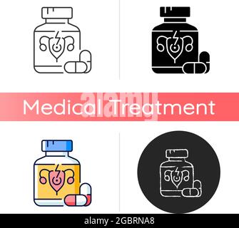 Pills for period cramps icon Stock Vector