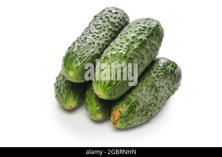 cucumbers on white background with soft shadow Stock Photo