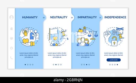 Humanitarian aid onboarding vector template. Stock Vector