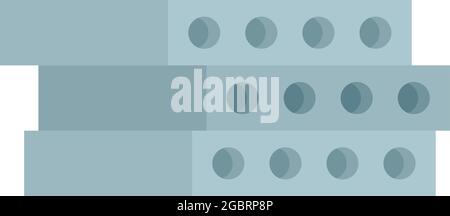 Construction concrete block icon. Flat illustration of construction concrete block vector icon isolated on white background Stock Vector