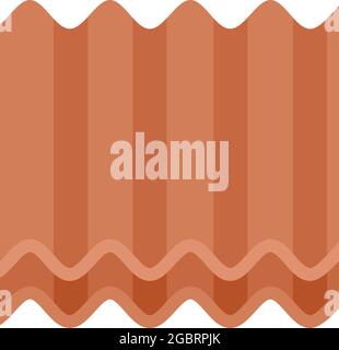 Metal roof icon. Flat illustration of metal roof vector icon isolated on white background Stock Vector