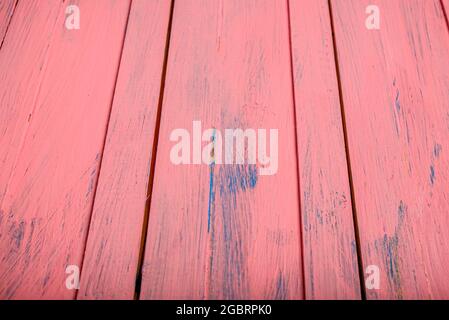 Pink blue textured wood rich background Stock Photo