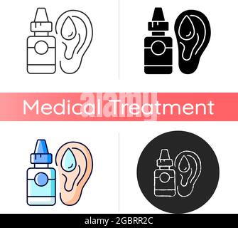 Ear drops icon Stock Vector