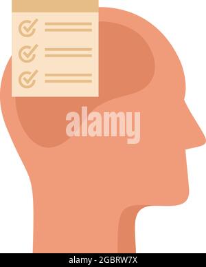 Checklist neuromarketing icon. Flat illustration of checklist neuromarketing vector icon isolated on white background Stock Vector