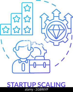 Startup scaling blue concept icon Stock Vector Image & Art - Alamy