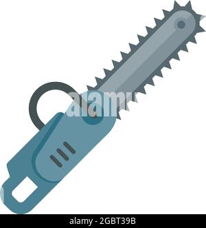 Handle chainsaw icon. Flat illustration of handle chainsaw vector icon isolated on white background Stock Vector