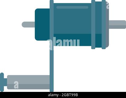 Tattoo machine handle icon. Flat illustration of tattoo machine handle vector icon isolated on white background Stock Vector