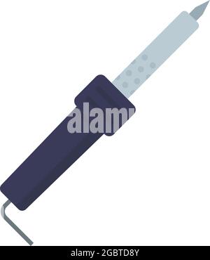 Electric soldering icon. Flat illustration of electric soldering vector icon isolated on white background Stock Vector