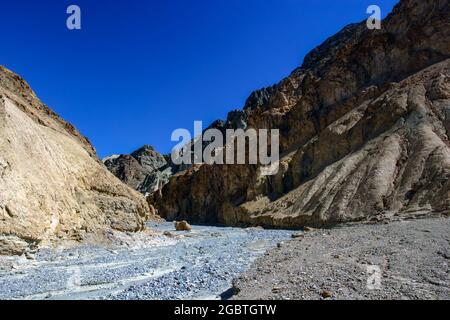 Death Valley is a long, narrow, north-south trending, fault bounded trough bordered by mountains in California, USA. Stock Photo