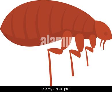Parasite bug icon. Flat illustration of parasite bug vector icon isolated on white background Stock Vector