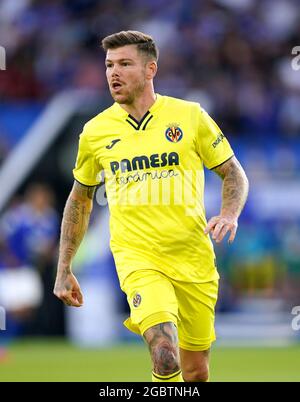 Villareal's Alberto Moreno during the Pre-Season Friendly match at The King Power Stadium, Leicester. Picture date: Wednesday August 4, 2021. Stock Photo