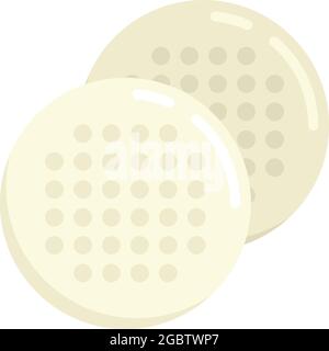 Tattoo studio round wipes icon. Flat illustration of tattoo studio round wipes vector icon isolated on white background Stock Vector