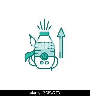 Increase the humidity in room color line icon. Pictogram for web page, mobile app, promo. Stock Vector